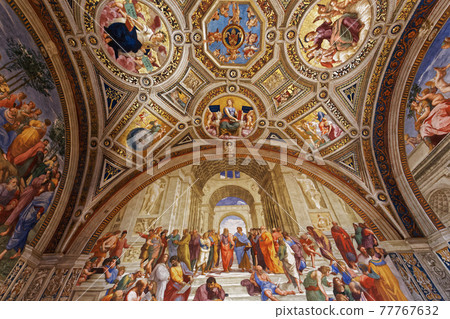 interiors of Raphael rooms, Vatican museum, Vatican interiors of Raphael rooms, Vatican museum, Vatican 77767632