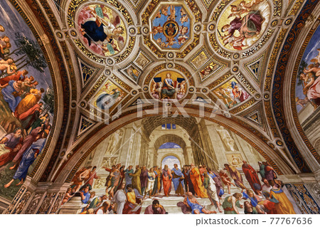 interiors of Raphael rooms, Vatican museum, Vatican 77767636