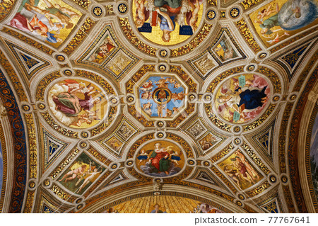 interiors of Raphael rooms, Vatican museum, Vatican interiors of Raphael rooms, Vatican museum, Vatican 77767641