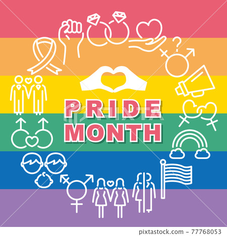 Lgbtq Pride Month Poster Stock Illustration Pixta