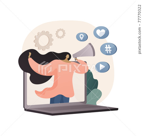 Social network promotion abstract concept vector illustration. Social network promotion abstract concept vector illustration. 77770322