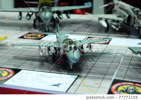SEREMBAN, MALAYSIA -JULY 30, 2017: Several models of fighter planes made of plastic. It was built by collectors and fans of airplanes fighter model. 77771159