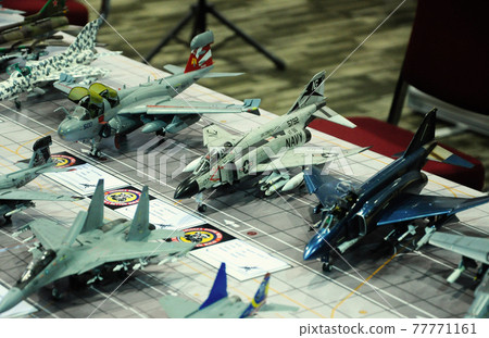SEREMBAN, MALAYSIA -JULY 30, 2017: Several models of fighter planes made of plastic. It was built by collectors and fans of airplanes fighter model. SEREMBAN, MALAYSIA -JULY 30, 2017: Several models of fighter planes made of plastic. It was built by collectors and fans of airplanes fighter model. 77771161