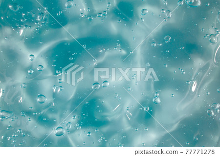 Liquid cream gel, green blue cosmetic texture with bubbles Liquid cream gel, green blue cosmetic texture with bubbles 77771278