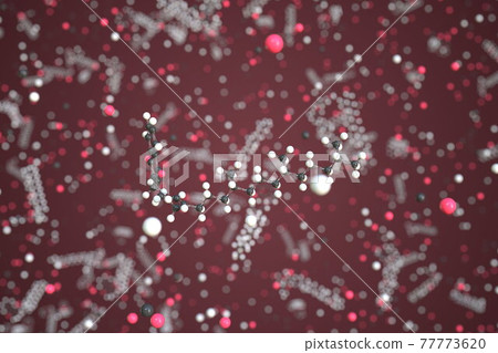 Vitamin k molecule, scientific molecular model, 3d rendering 77773620