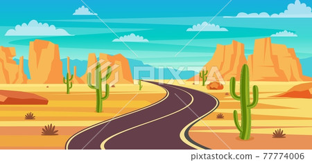 Road in desert Road in desert 77774006