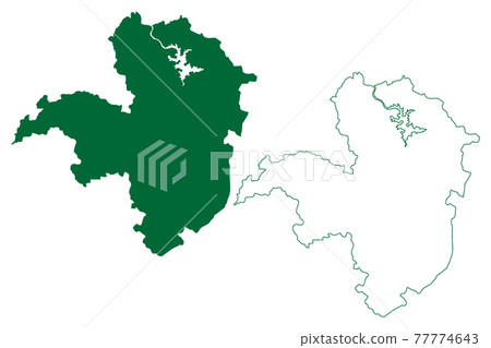 Seraikela Kharsawan district (Jharkhand State, Republic of India, Kolhan division) map vector illustration, scribble sketch Saraikella and Kharaswan map 77774643
