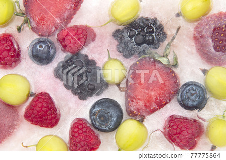 different juicy berries frozen in ice. useful vitamin healthy food fruit different juicy berries frozen in ice. useful vitamin healthy food fruit 77775864