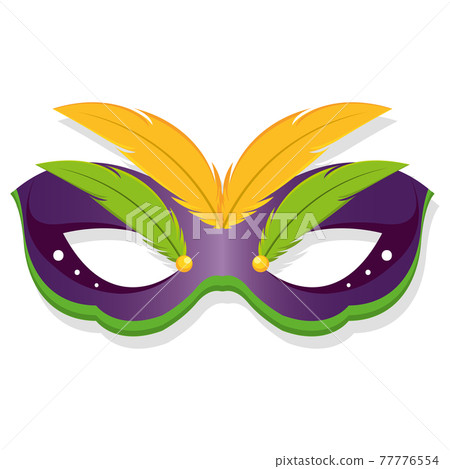 Isolated colored mardi gras mask Isolated colored mardi gras mask 77776554