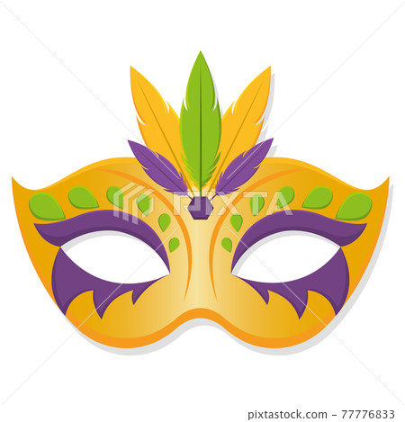 Isolated colored mardi gras mask - Stock Illustration [77776833