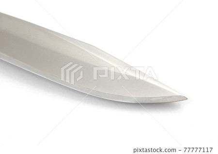 the blade of a knife on a white background 77777117