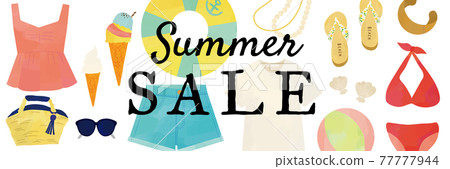 Summer sale fashion item watercolor touch design 77777944