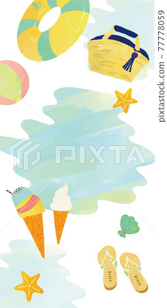 Summer sale fashion item watercolor touch design 77778059