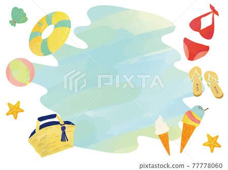 Summer sale fashion item watercolor touch design 77778060