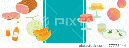 Midsummer gifts Watercolor touch retro pattern design 77778444