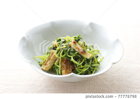 Stir-fried bean seedlings and chikuwa with plum meat 1 77778798