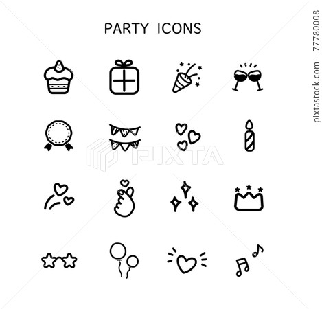 派對圖標 77780008