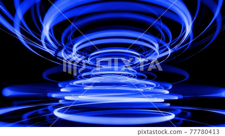 3d render. Motion design bg of flow lines form helix and abstract structures. Blue lines swirling in spiral. 3d render stylish creative abstract background. Isolated on black 3d render. Motion design bg of flow lines form helix and abstract structures. Blue lines swirling in spiral. 3d render stylish creative abstract background. Isolated on black 77780413