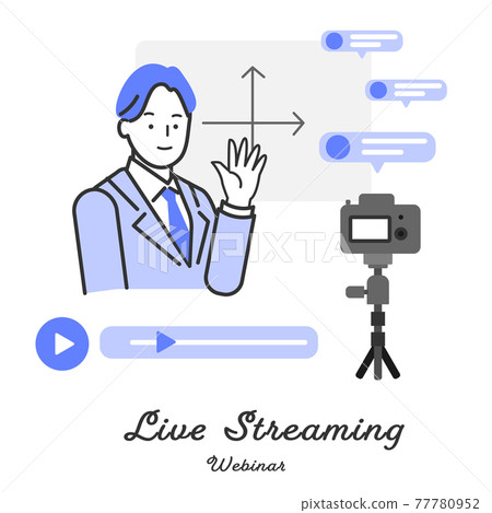 Male webinar shooting Male webinar shooting 77780952