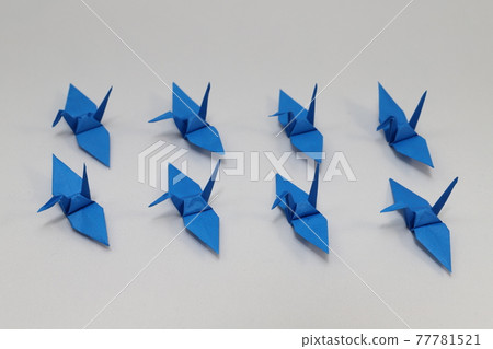 Handmade crane made from origami Handmade crane made from origami 77781521