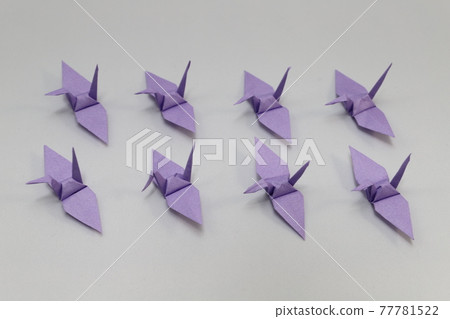 Handmade crane made from origami Handmade crane made from origami 77781522