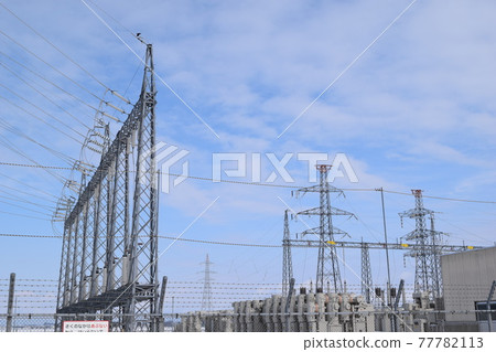 Outdoor substation equipment and transmission tower Outdoor substation equipment and transmission tower 77782113