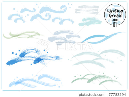 Wave, brush, brush, brush set 77782294