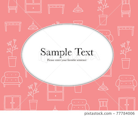 Interior pattern background frame (pink) Interior pattern background frame (pink) 77784006