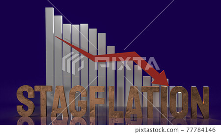 stagflation word for business crisis  concept 3d rendering 77784146