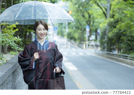 雨和服女人路線雨衣 77784422