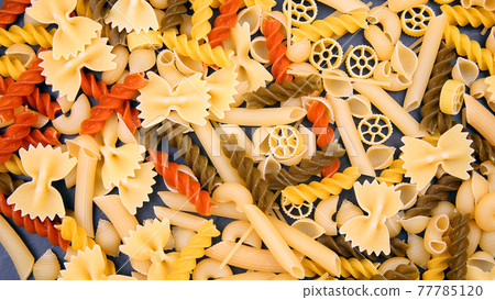 different types of italian pasta. flour... - Stock Photo [77785120] - PIXTA