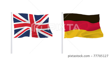 German and British flags 77785127