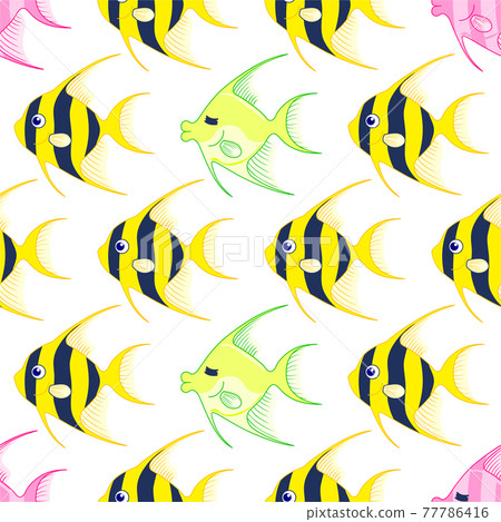 Tropical fish-like character texture 77786416