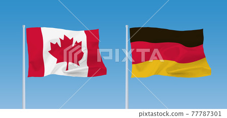 德國和加拿大國旗 德國和加拿大國旗 77787301