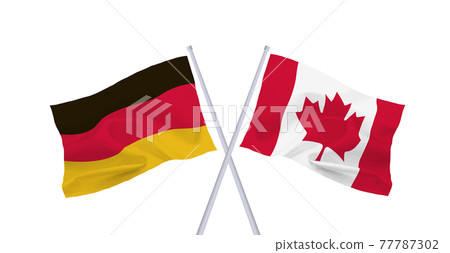 德國和加拿大國旗 77787302