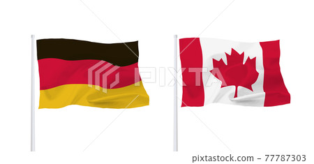 德國和加拿大國旗 77787303