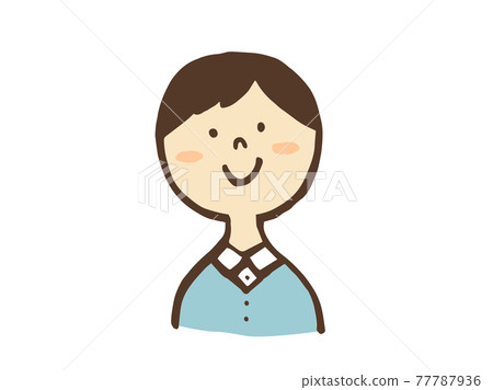 可愛的人男爸爸家庭/手寫插圖素材 77787936