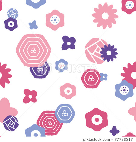 Scandinavian flower calm pastel color pattern 1 Scandinavian flower calm pastel color pattern 1 77788517