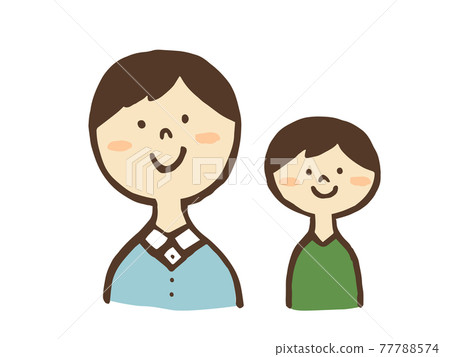 可愛的人男父子父子2代家庭/手寫插畫素材 可愛的人男父子父子2代家庭/手寫插畫素材 77788574