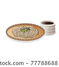soba buckwheat noodle japanese food illustration object vector 77788688