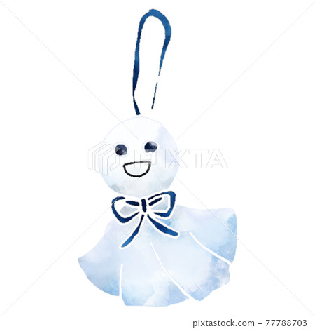 水彩風格的 Teru Teru Bozu 插圖 水彩風格的 Teru Teru Bozu 插圖 77788703