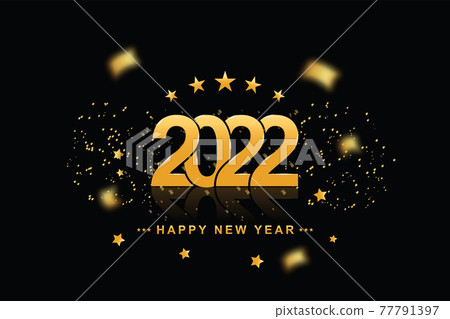 2022 Happy New Year elegant design - vector... - Stock Illustration  [77791397] - PIXTA