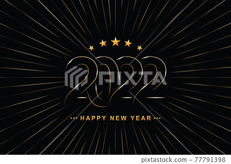 2022 Happy New Year elegant design - vector... - Stock Illustration  [77791398] - PIXTA