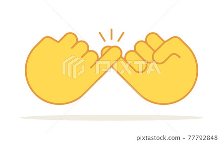 Pinky promise icon finger vector trustworthy swear cooperation friendship. Pinky promise emoji 77792848