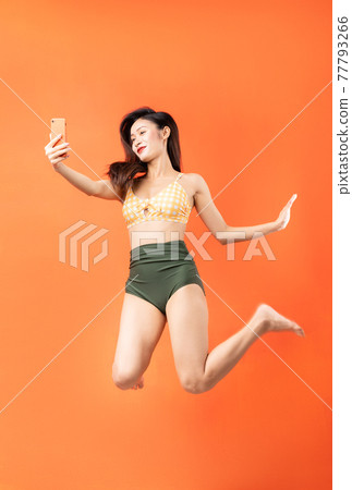 Woman, bikini, summer 77793266