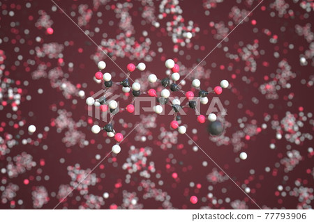 Molecule of Lactulose. Molecular model, conceptual 3d rendering Molecule of Lactulose. Molecular model, conceptual 3d rendering 77793906