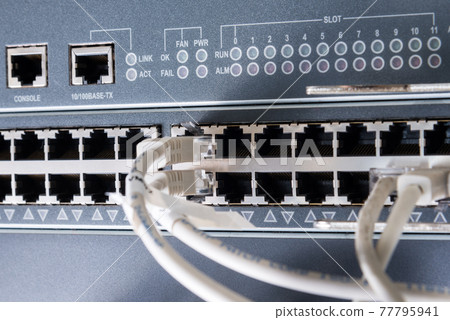 ethernet cables connected to switch ethernet cables connected to switch 77795941