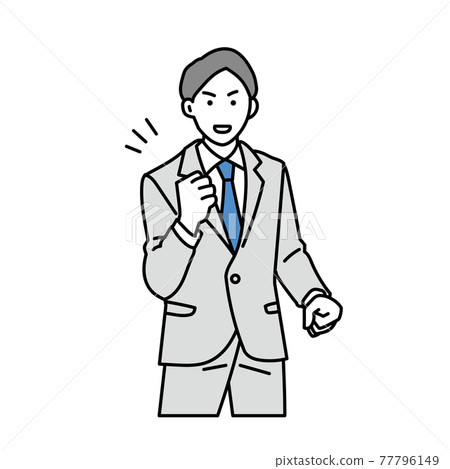 男性商務人士膽量姿勢 男性商務人士膽量姿勢 77796149