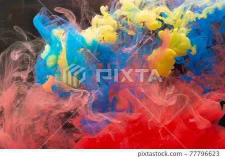 Color drops in water 77796623