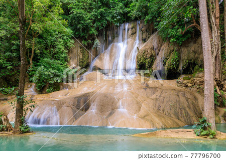 Sai Yok Noi Waterfall in National Park near Death Railway at Kanchanaburi, Thailand Sai Yok Noi Waterfall in National Park near Death Railway at Kanchanaburi, Thailand 77796700